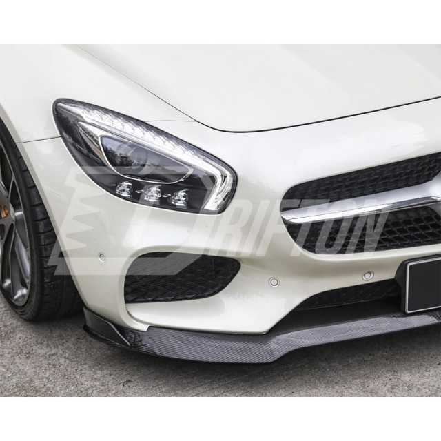 Paktechz V2 Style Carbon Fiber Front Lip For Mercedes-Benz AMG GT GTS 2015-2016