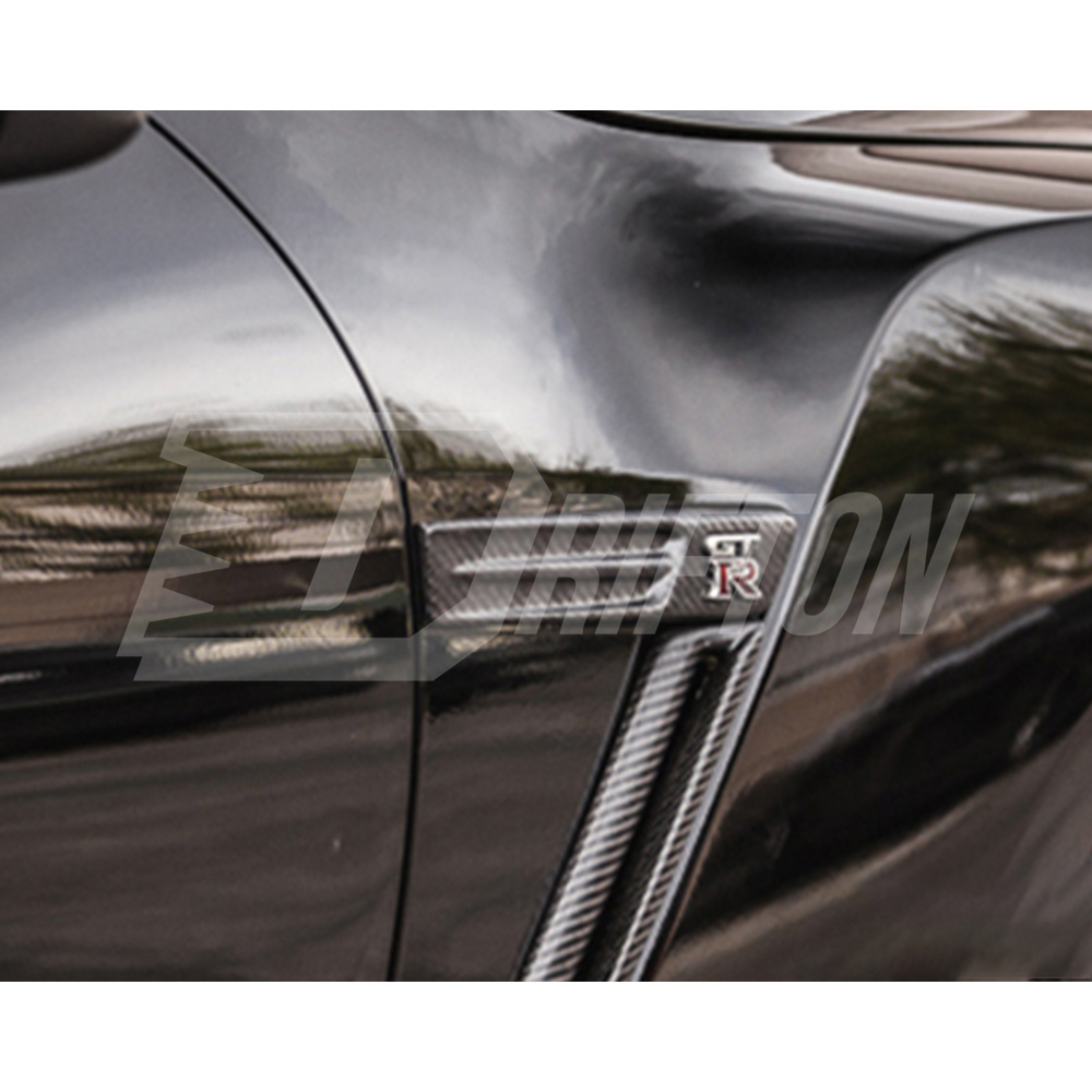 Carbon Fiber Fender Emblem Replacemnet For Nissan R35 GTR 2008-2016