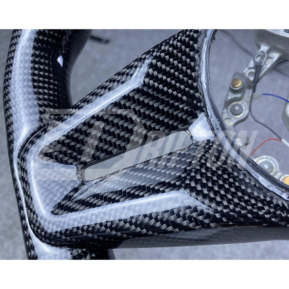 Customize Style Carbon Fiber Shift Light Steering Wheel With Center Trim And Shift Paddle (Perforated) For Nissan R35 GTR 2017-2019