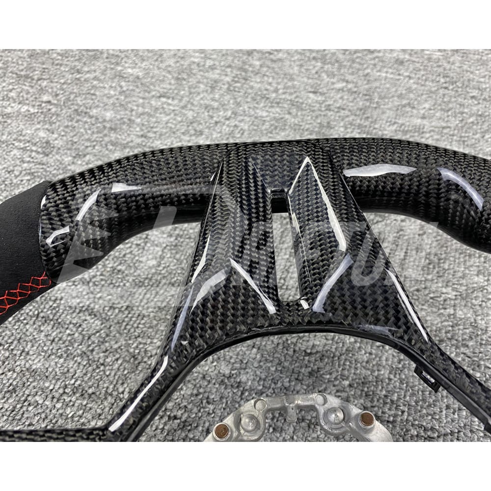 OKING-NI-35-189-STW    Customize Style Carbon Fiber Steering Wheel (Alcantara) With Center Trim And Shift Paddle For Nissan R35 GTR 2017-2019