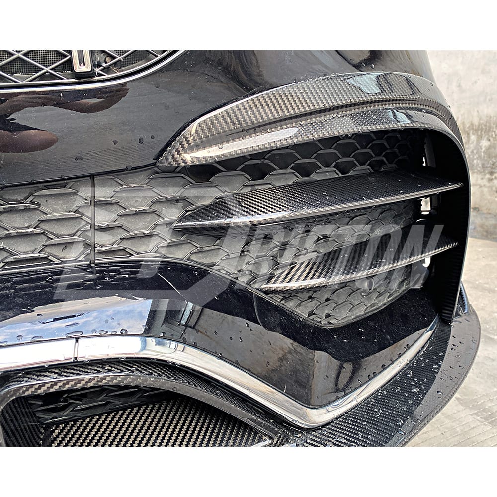 Dry Carbon Fiber Front Bumper Vent Cover For Mercedes Benz W167 GLE 450 2020-2023