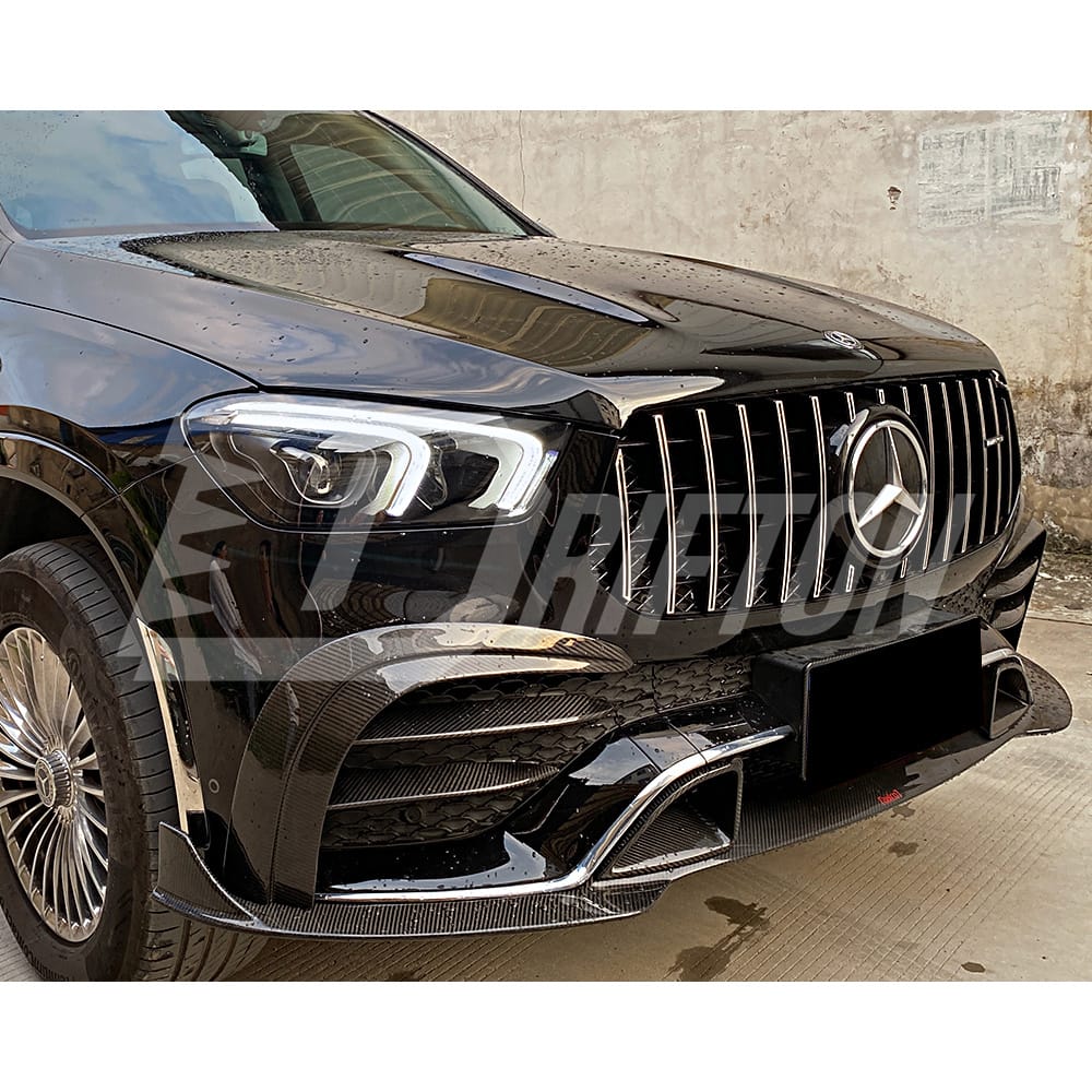 Dry Carbon Fiber Front Bumper Vent Cover For Mercedes Benz W167 GLE 450 2020-2023