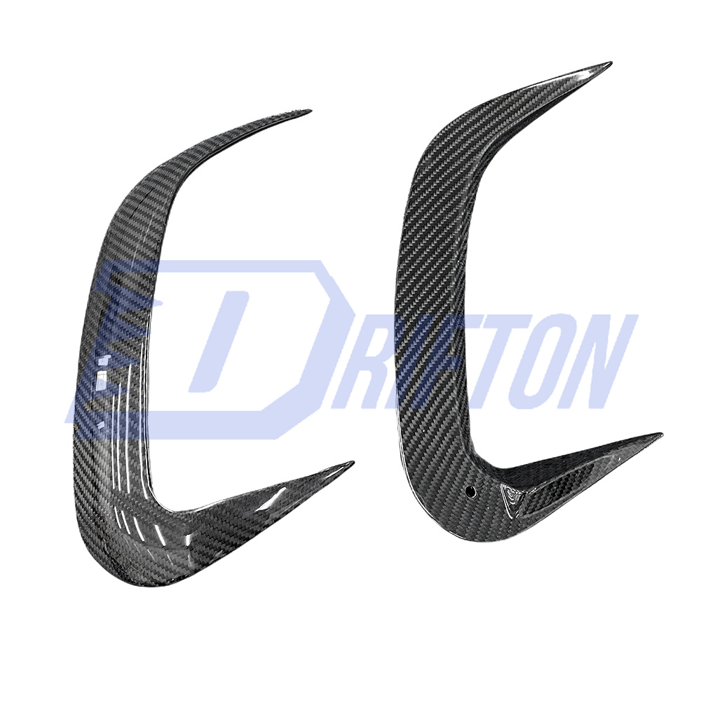 Dry Carbon Fiber Rear Bumper Canards For Mercedes Benz W167 GLE 450 2020-2023