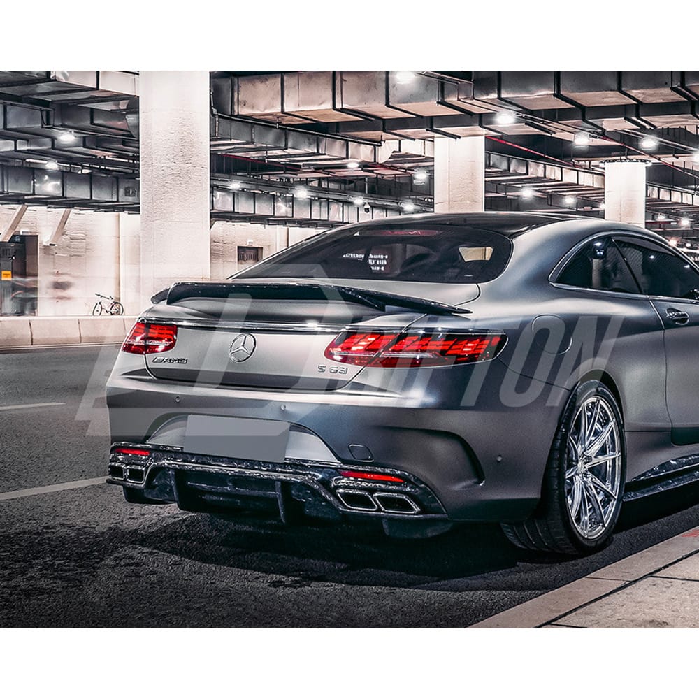 OEM Style Carbon Fiber Rear Diffuser For Mercedes Benz C217 W217 S63 S65 AMG Coupe 2014-2020