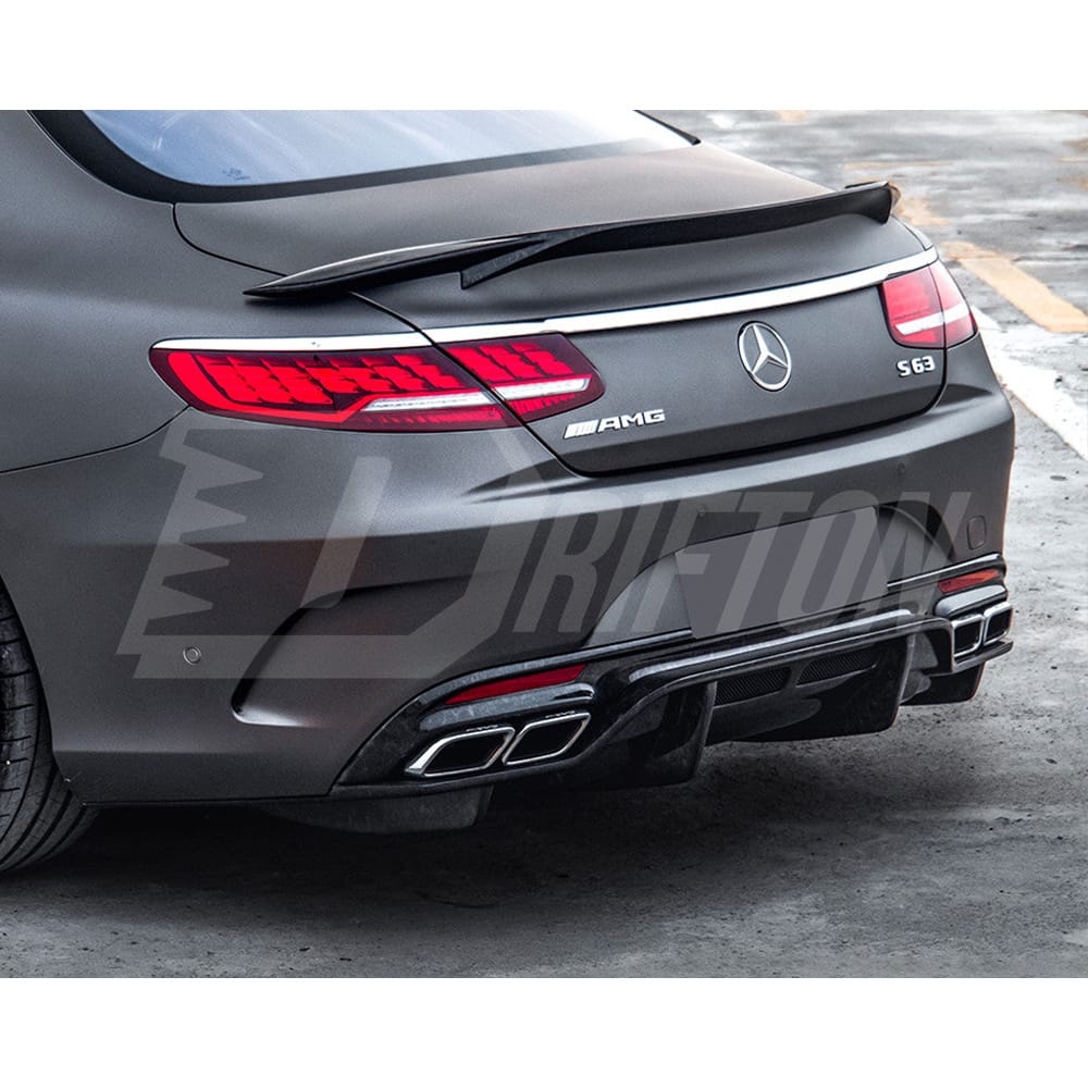 OEM Style Carbon Fiber Rear Diffuser For Mercedes Benz C217 W217 S63 S65 AMG Coupe 2014-2020