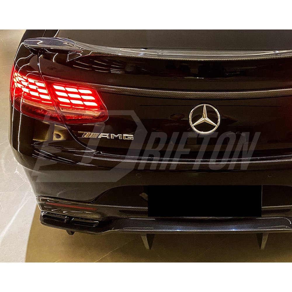 OEM Style Carbon Fiber Rear Diffuser For Mercedes Benz C217 W217 S63 S65 AMG Coupe 2014-2020