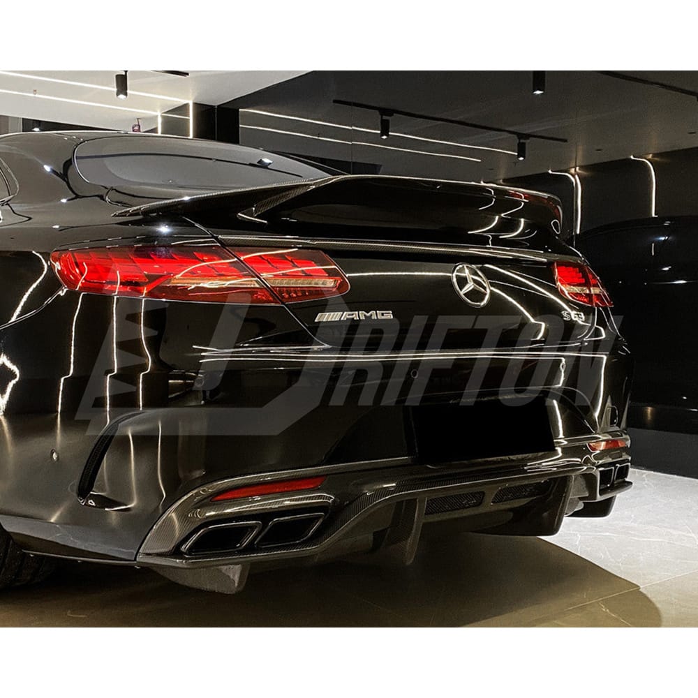 OEM Style Carbon Fiber Rear Diffuser For Mercedes Benz C217 W217 S63 S65 AMG Coupe 2014-2020