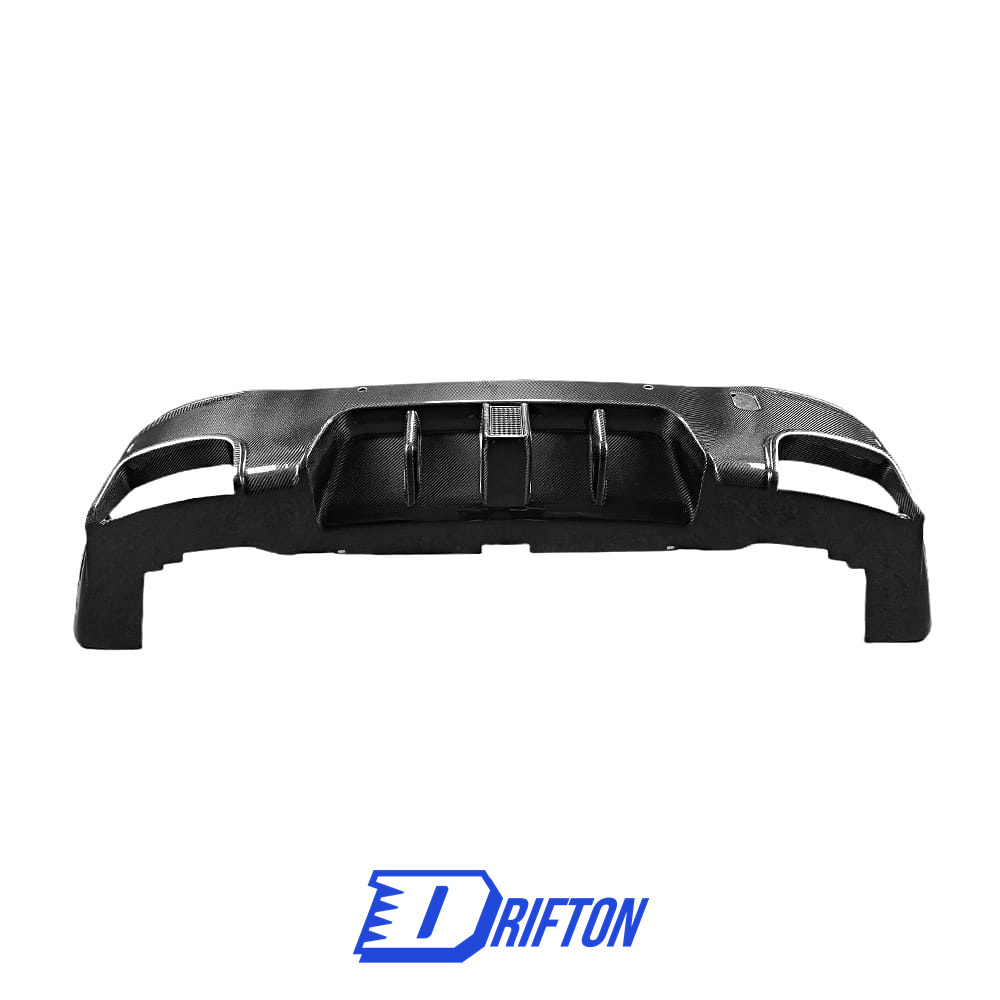 Dry Carbon Fiber Rear Diffuser With Light With Exhaust Tips For Mercedes Benz W167 GLE 450 2020-2023