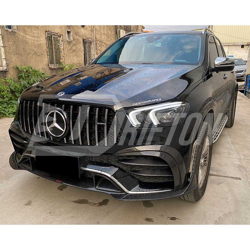 Dry Carbon Fiber Front Bumper Vent Cover For Mercedes Benz W167 GLE 450 2020-2023