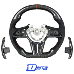 Customize Style Carbon Fiber Steering Wheel With Center Trim And Shift Paddle For Nissan R35 GTR 2017-2023