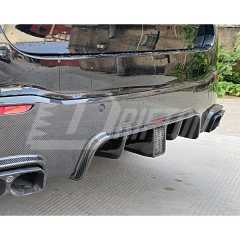 Dry Carbon Fiber Rear Diffuser With Light With Exhaust Tips For Mercedes Benz W167 GLE 450 2020-2023