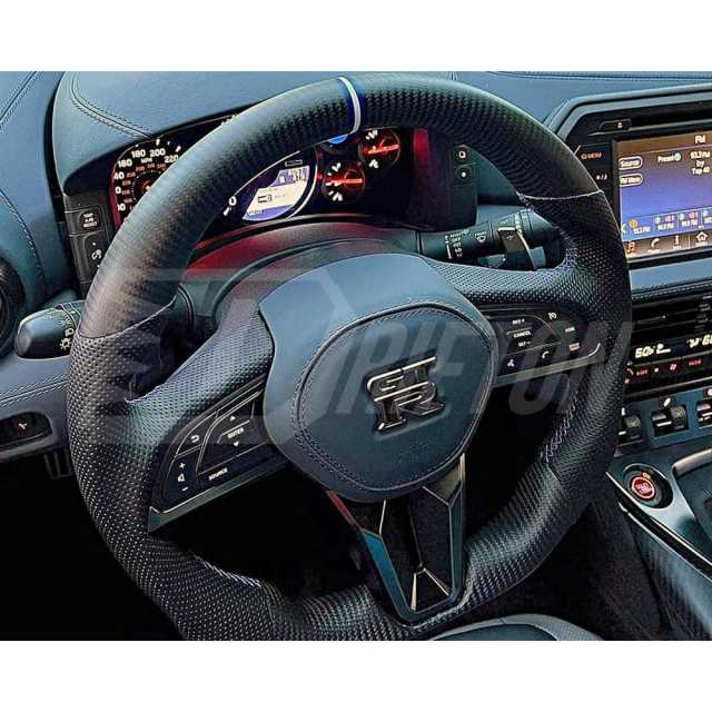 Customize Style Carbon Fiber Steering Wheel With Center Trim And Shift Paddle For Nissan R35 GTR 2017-2019