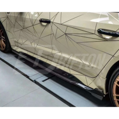 PT Style Dry Carbon Fiber Side Skirt For Audi RS6 C8 RS7 2019-2022