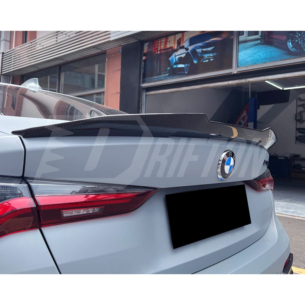 PSM Style Dry Carbon Fiber Rear Trunk Spoiler For BMW 4 Seires G22 G82 2021-2024
