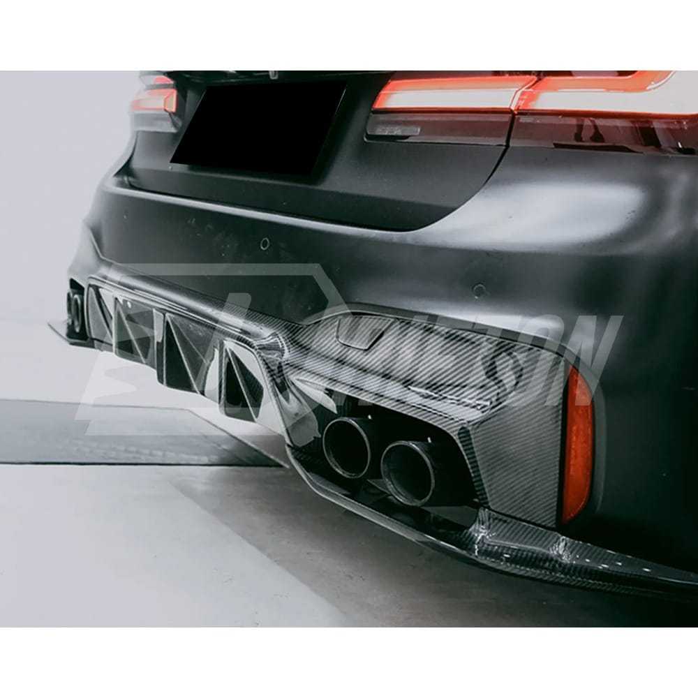 3D Style Dry Carbon Fiber Rear Diffuser For BMW 5 Series F90 M5 2017-2023