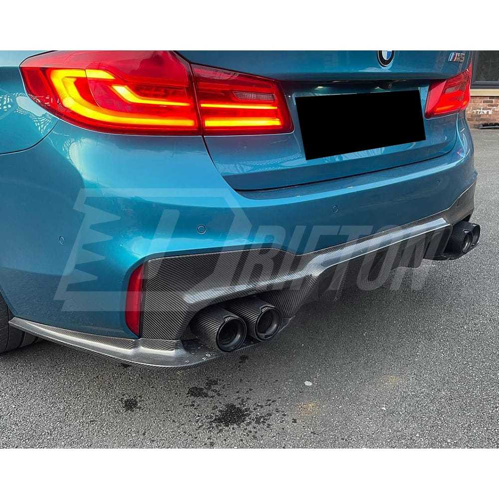 3D Style Dry Carbon Fiber Rear Diffuser For BMW 5 Series F90 M5 2017-2023
