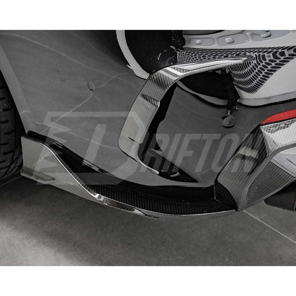 Dry Carbon Fiber Rear Bumper Canards For BMW 4 Seires G22 G23 2021-2024