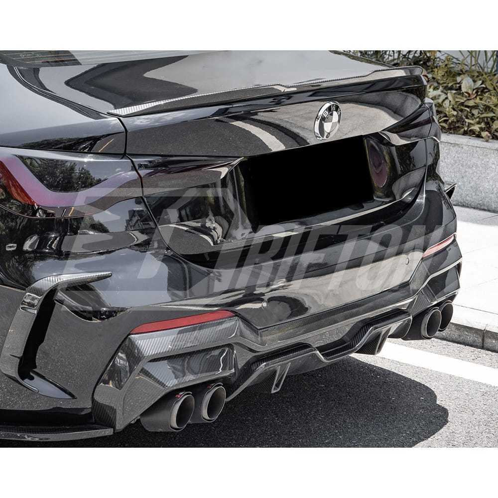 Dry Carbon Fiber Rear Bumper Canards For BMW 4 Seires G22 G23 2021-2024