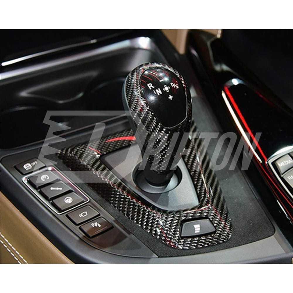 Carbon Fiber Interior Gear Knob Cover Replacement For BMW 5 Series F10 M5 2010-2016