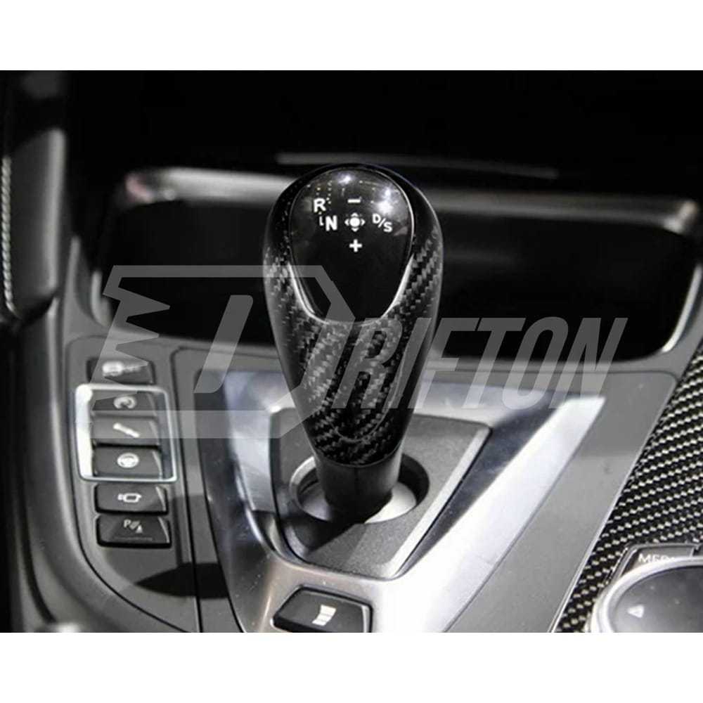 Carbon Fiber Interior Gear Knob Cover Replacement For BMW 5 Series F10 M5 2010-2016