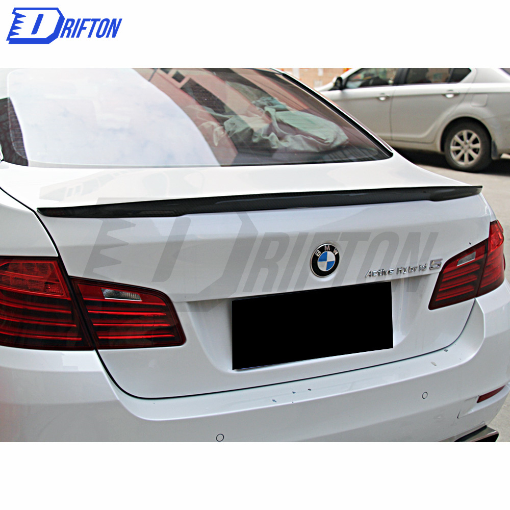P Style Carbon Fiber Rear Spoiler Trunkg Wing For BMW 5 Series F10 F18 2010-2016