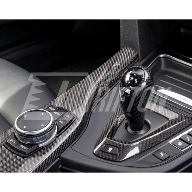 Carbon Fiber Interior Gear Knob Cover Replacement For BMW 5 Series F10 M5 2010-2016