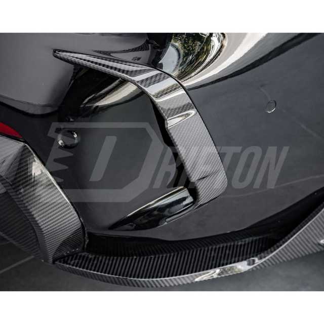 Dry Carbon Fiber Rear Bumper Canards For BMW 4 Seires G22 G23 2021-2024