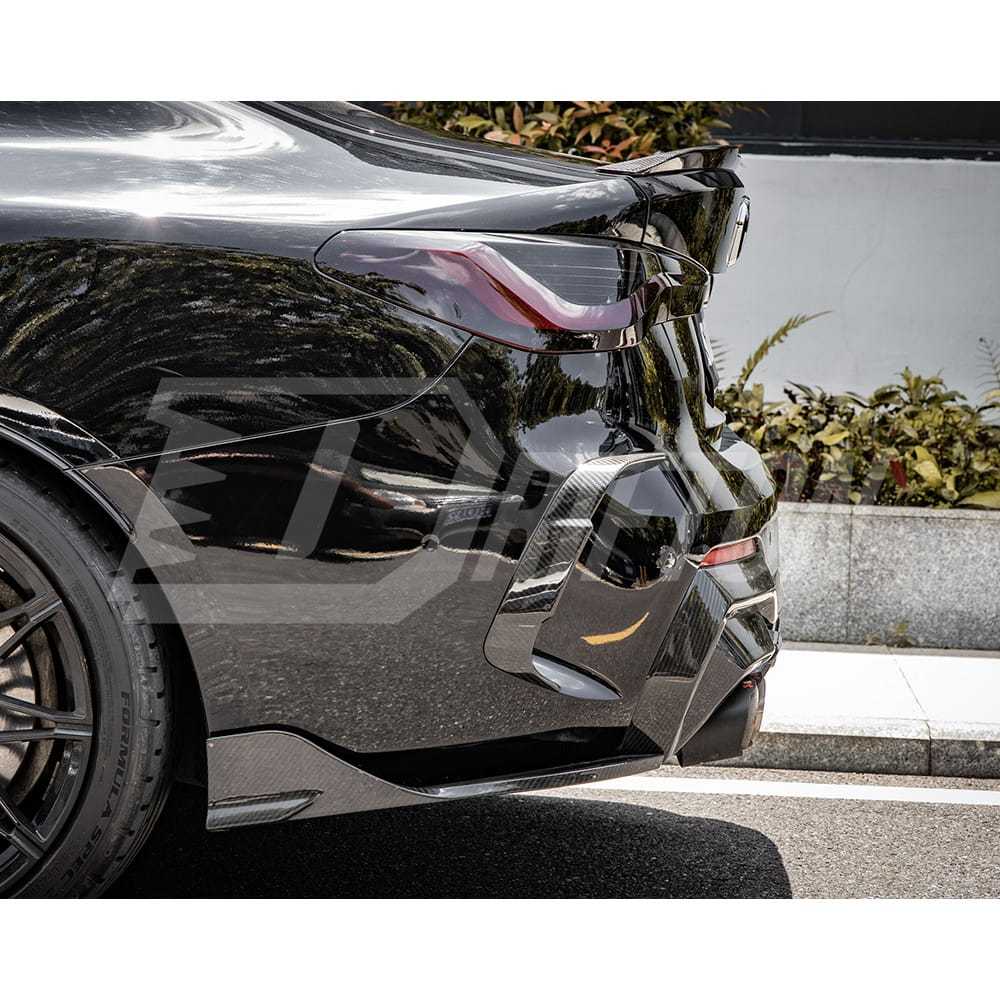 Dry Carbon Fiber Rear Bumper Canards For BMW 4 Seires G22 G23 2021-2024
