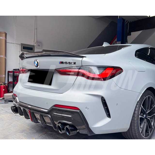 PSM Style Dry Carbon Fiber Rear Trunk Spoiler For BMW 4 Seires G22 G82 2021-2024