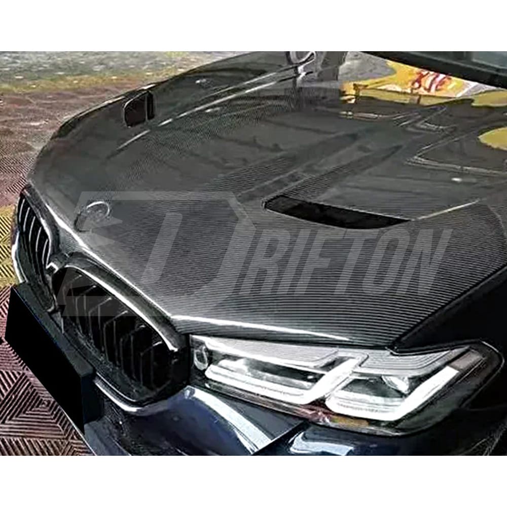 CS Style Carbon Fiber Hood For BMW 5 Series F90 M5 G30 2017-2023