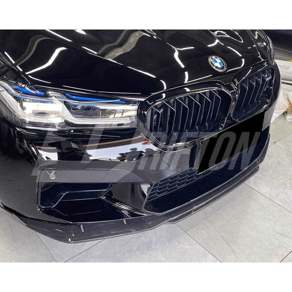 MT Style Dry Carbon Fiber Front Lip For BMW 5 Series F90 M5 LCI 2020-2023