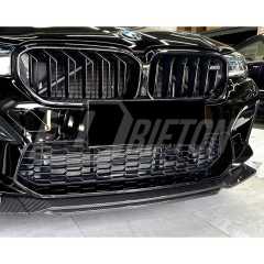 MT Style Dry Carbon Fiber Front Lip For BMW 5 Series F90 M5 LCI 2020-2023