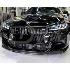 MT Style Dry Carbon Fiber Front Lip For BMW 5 Series F90 M5 LCI 2020-2023