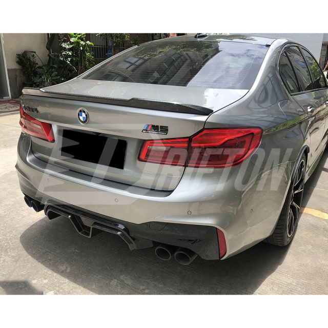 CS Style Dry Carbon Fiber Rear Diffuser For BMW 5 Series F90 M5 2017-2023
