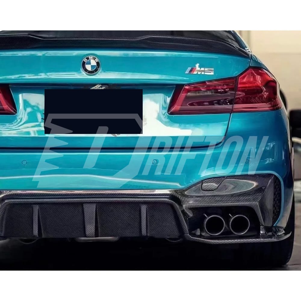 3D Style Dry Carbon Fiber Rear Diffuser For BMW 5 Series G30 G38 2017-2023