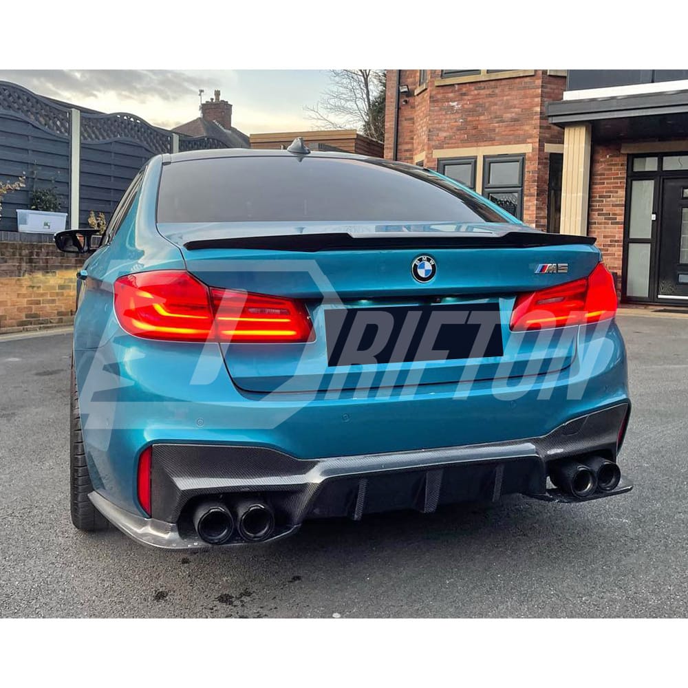 3D Style Dry Carbon Fiber Rear Diffuser For BMW 5 Series G30 G38 2017-2023