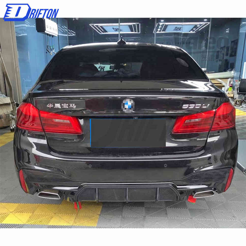 M5 Style Dry Carbon Fiber Rear Diffuser For BMW 5 Series G30 G38 2017-2023