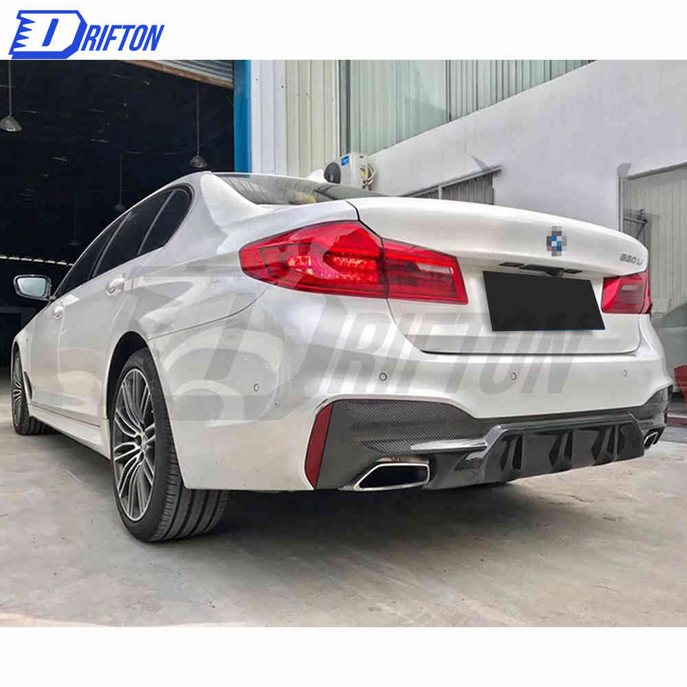 M5 Style Dry Carbon Fiber Rear Diffuser For BMW 5 Series G30 G38 2017-2023