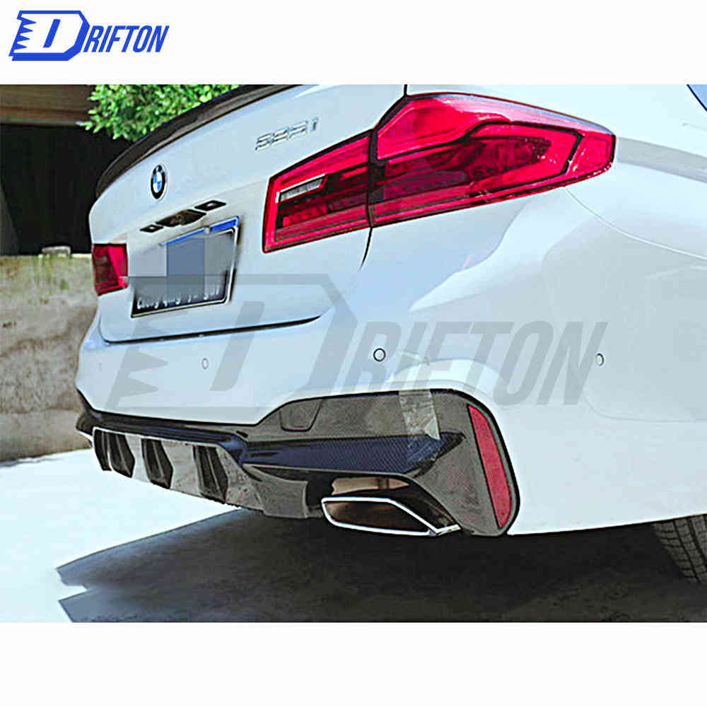 M5 Style Dry Carbon Fiber Rear Diffuser For BMW 5 Series G30 G38 2017-2023