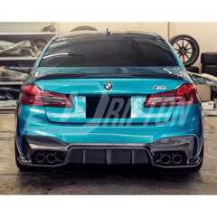 3D Style Dry Carbon Fiber Rear Diffuser For BMW 5 Series G30 G38 2017-2023
