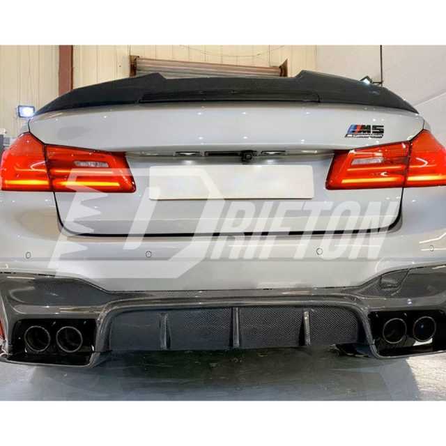 PSM Style Carbon Fiber Rear Trunk Spoiler For BMW 5 Series G30 G38 F90 M5 2017-2023