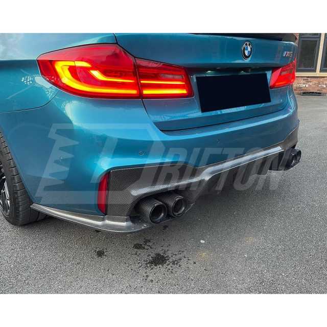 3D Style Dry Carbon Fiber Rear Diffuser For BMW 5 Series G30 G38 2017-2023