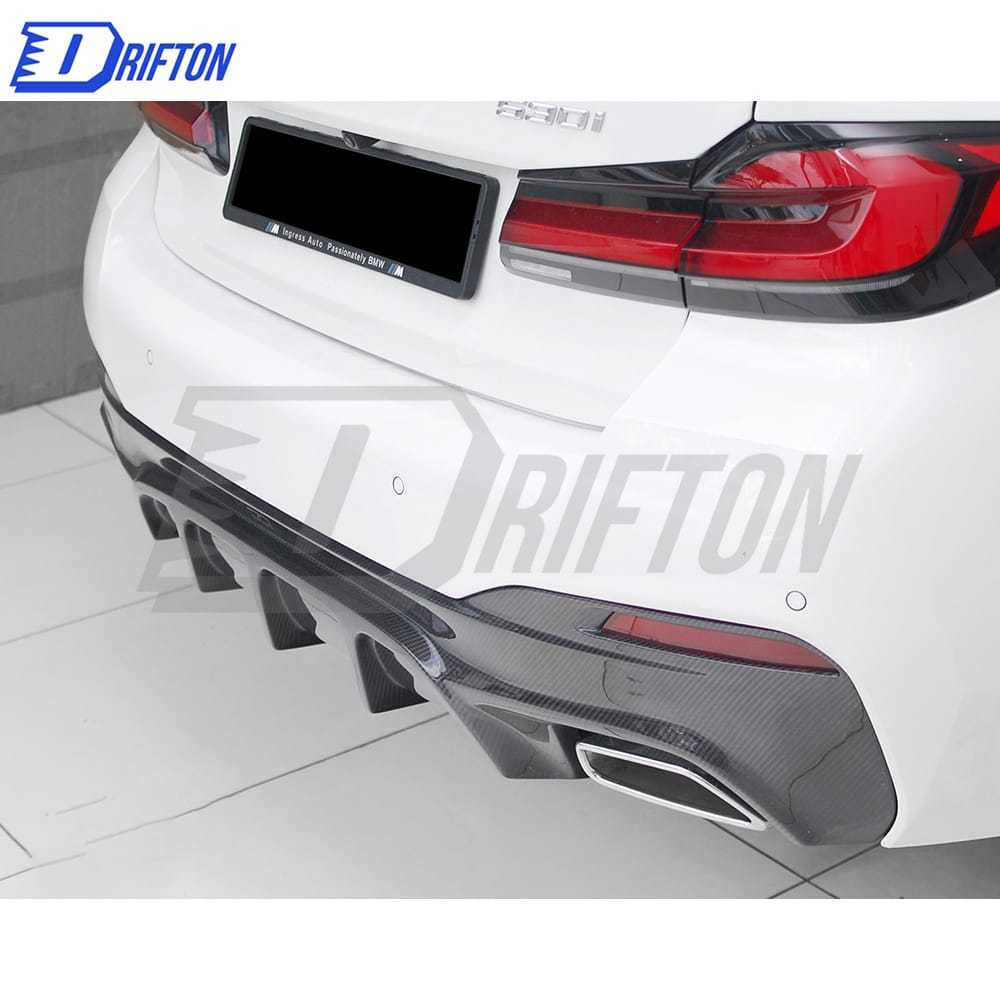A Style Carbon Fiber Rear Diffuser For BMW 5 Series G30 G38 2017-2023