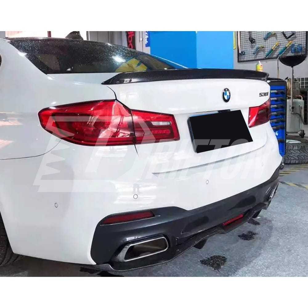 3D Style Dry Carbon Fiber Rear Spoiler Trunk Wing For BMW 5 Series G30 G38 F90 M5 2017-2023