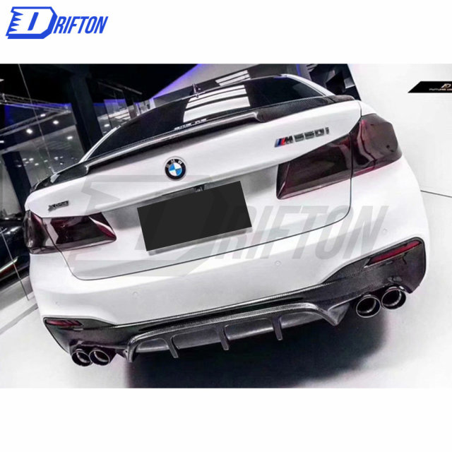 A Style Carbon Fiber Rear Diffuser For BMW 5 Series G30 G38 2017-2023