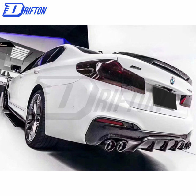 A Style Carbon Fiber Rear Diffuser For BMW 5 Series G30 G38 2017-2023