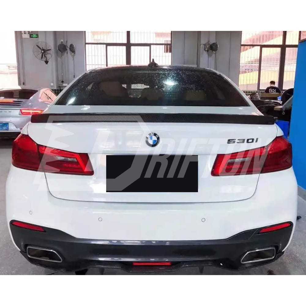 3D Style Dry Carbon Fiber Rear Spoiler Trunk Wing For BMW 5 Series G30 G38 F90 M5 2017-2023