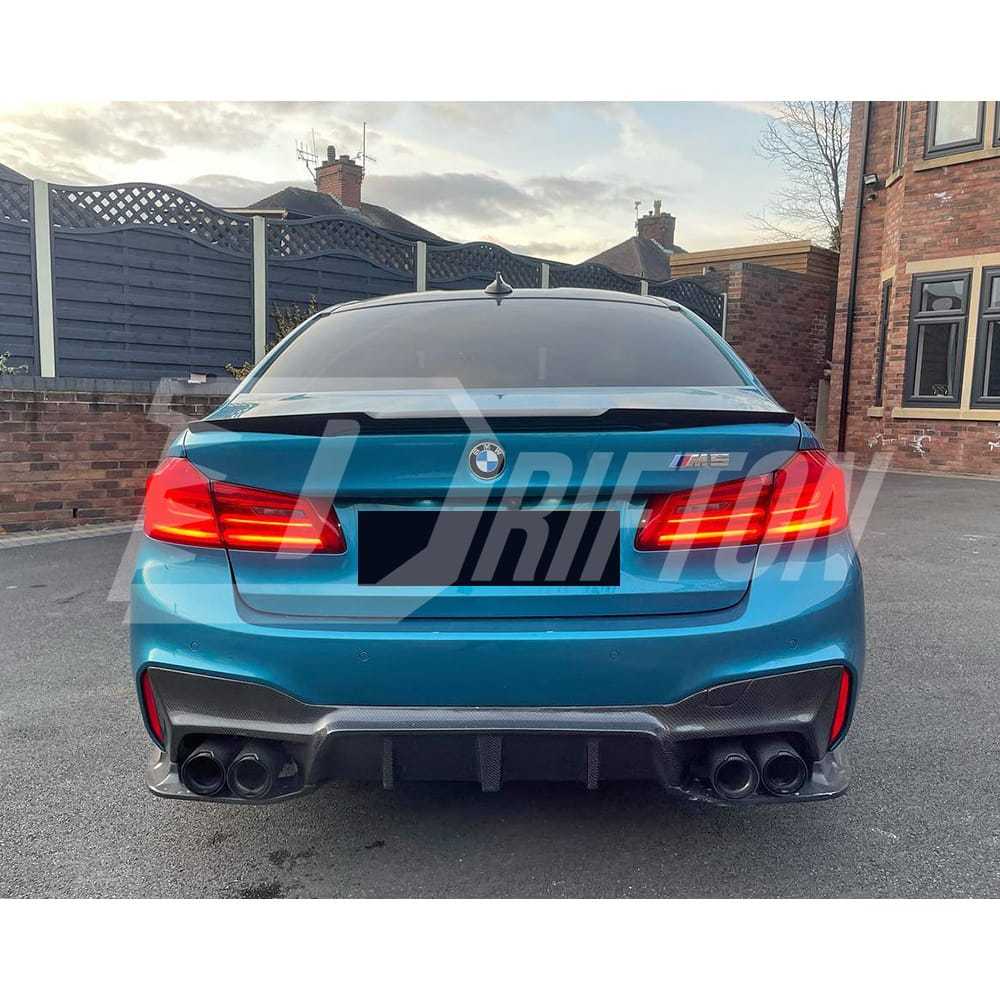 3D Style Dry Carbon Fiber Rear Diffuser For BMW 5 Series G30 G38 2017-2023