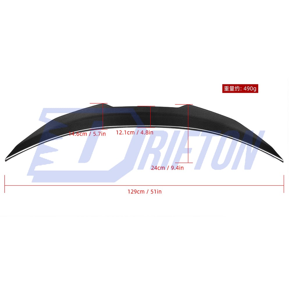 PSM Style Dry Carbon Fiber Rear Trunk Spoiler For BMW 5 Series G30 G38 F90 M5 2017-2023