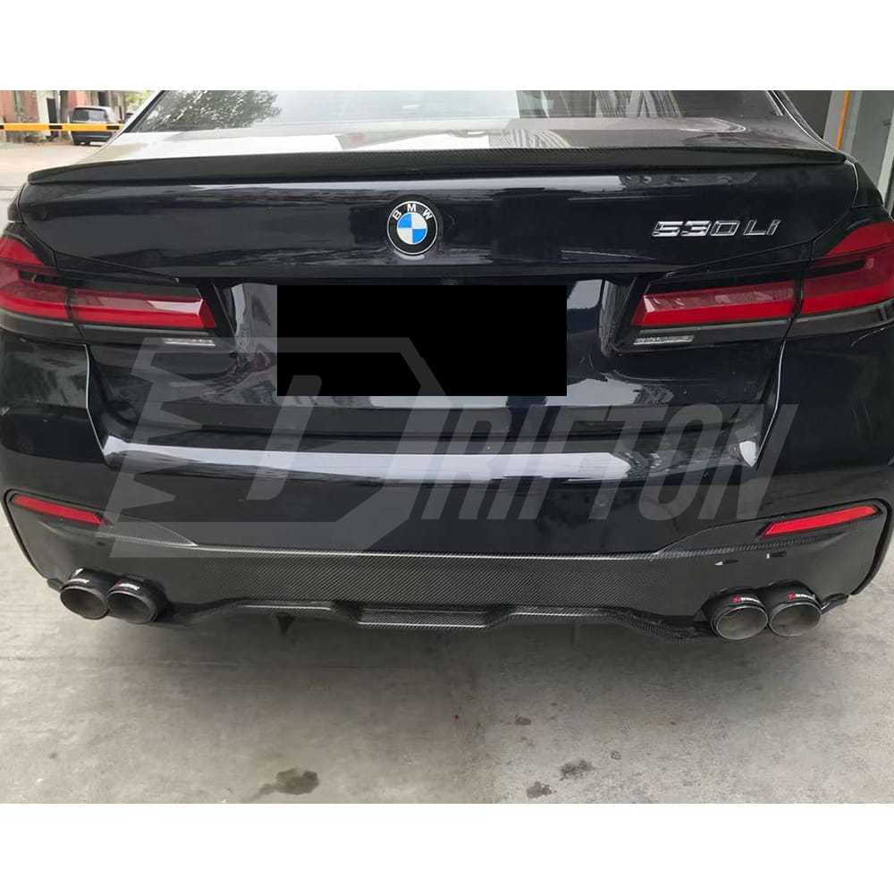 MP Style Carbon Fiber Rear Diffuser For BMW 5 Series G30 G38 2017-2023